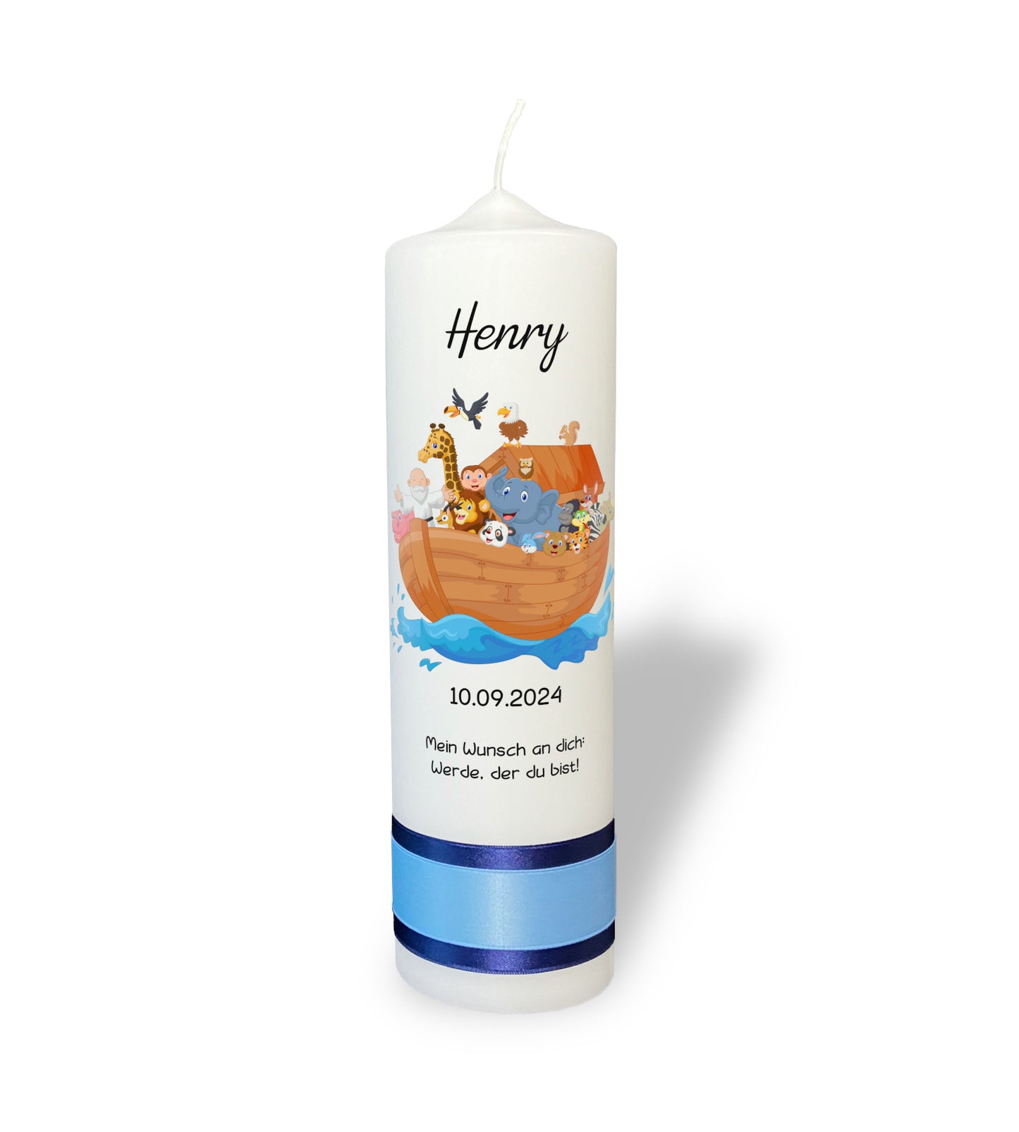 Taufkerze: Arche Noah – Segel des Lebens und der Hoffnung