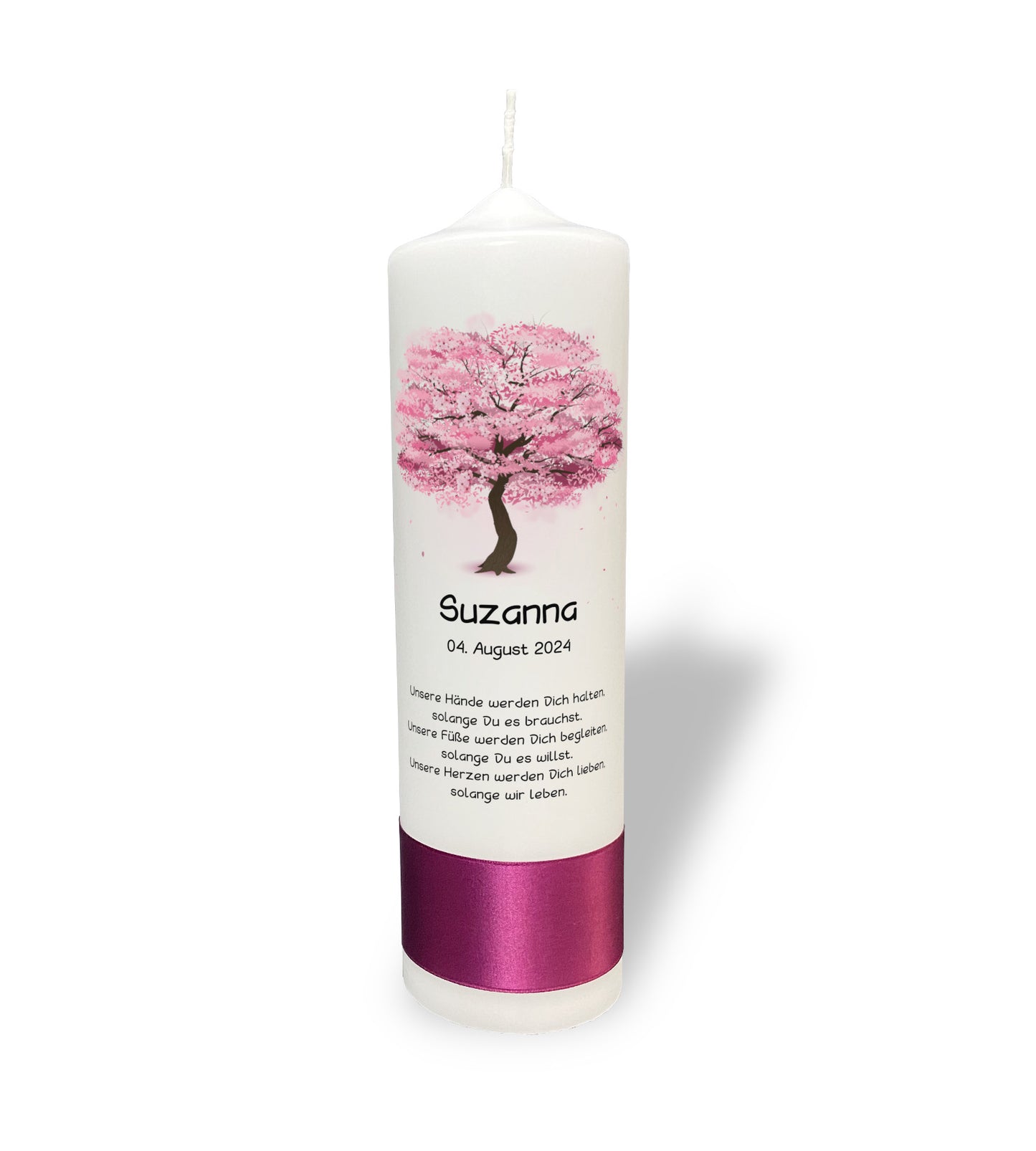 Taufkerze: Florales Erwachen