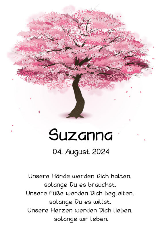 Taufkerze: Florales Erwachen