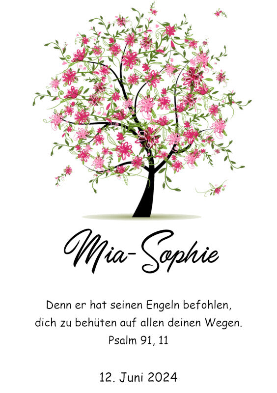 Taufkerze: Florales Frühlingsversprechen