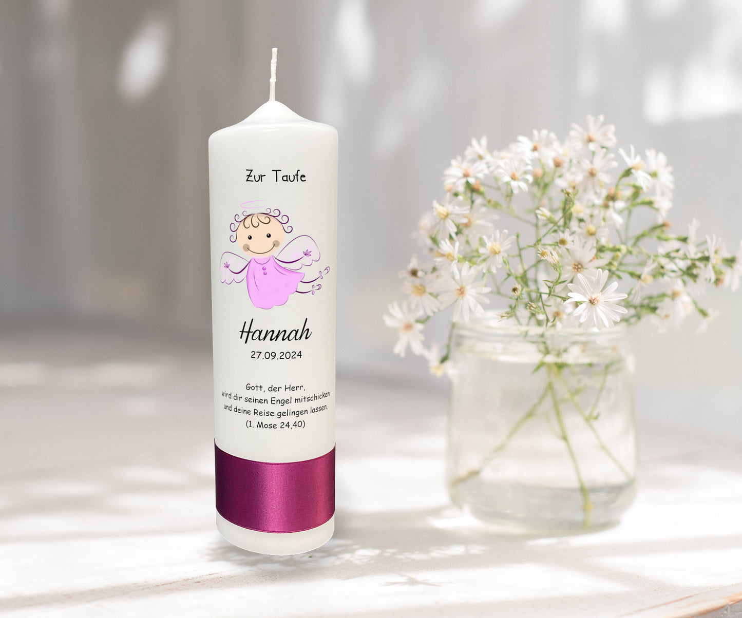 Taufkerze: Himmlischer Schutzengel