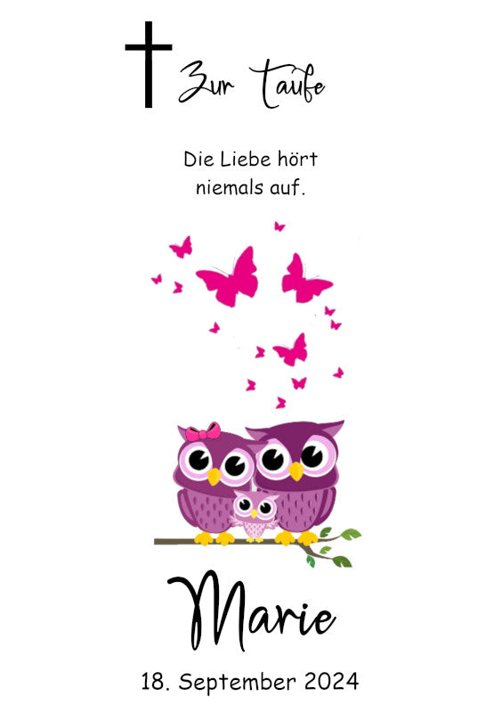 Taufkerze: Flügelschlag der Zärtlichkeit