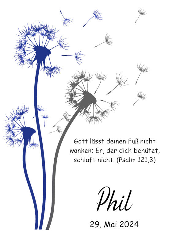 Taufkerze: Windhauch der Hoffnung