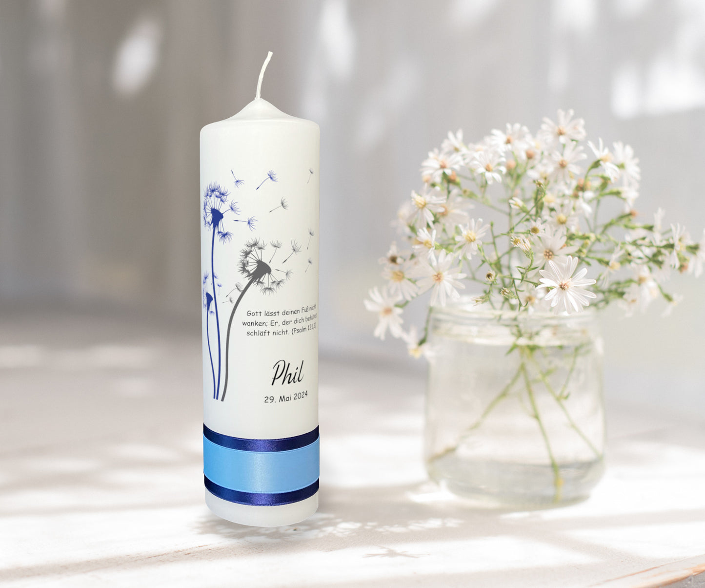Taufkerze: Windhauch der Hoffnung