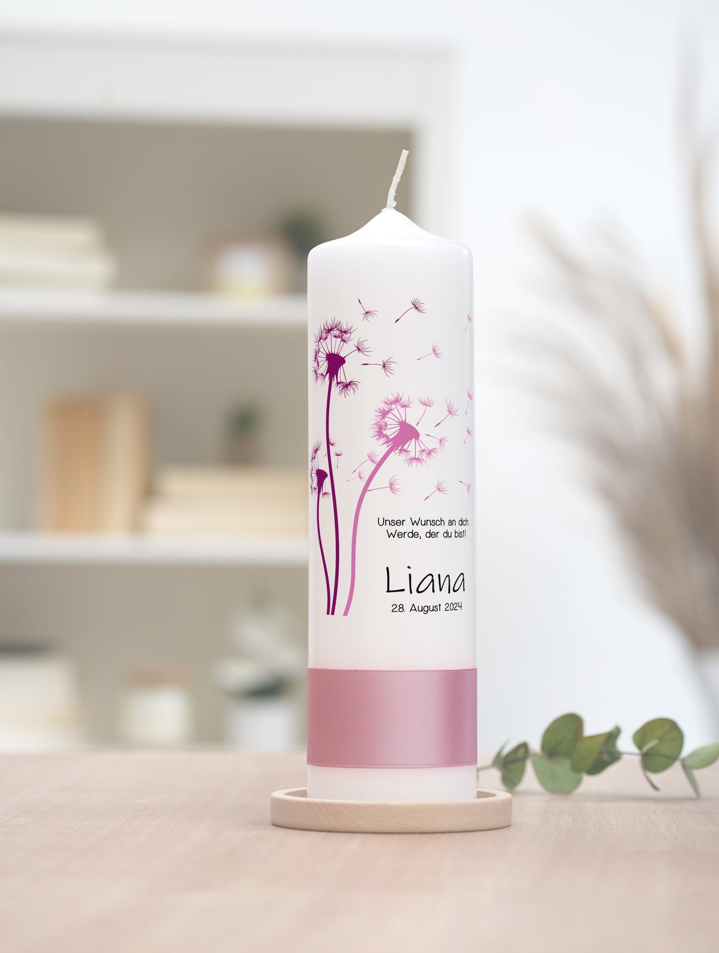 Taufkerze: Zarte Verwandlung