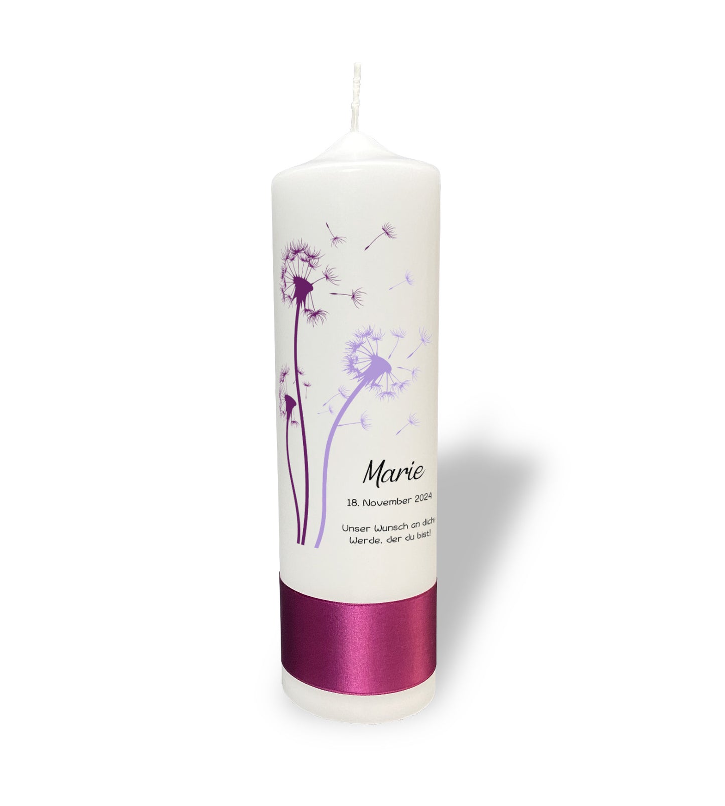 Taufkerze: Fliederfarbener Traum