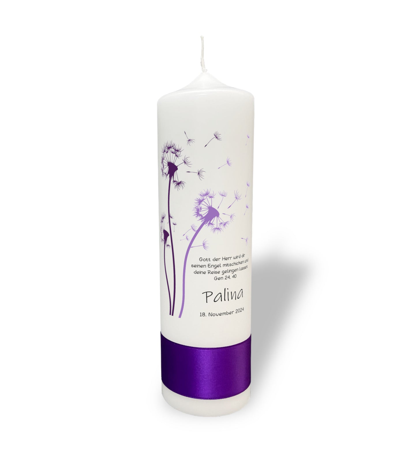 Taufkerze: Pusteblumen des Segens