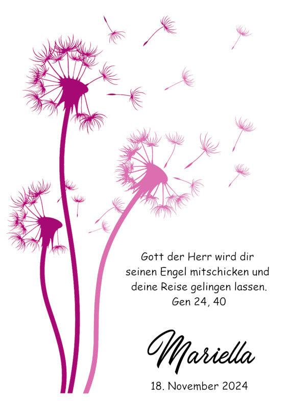 Taufkerze: Zarte Verheißung