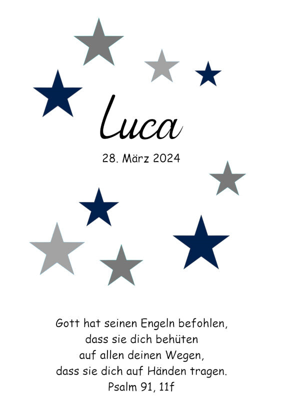 Taufkerze: Himmelszauber