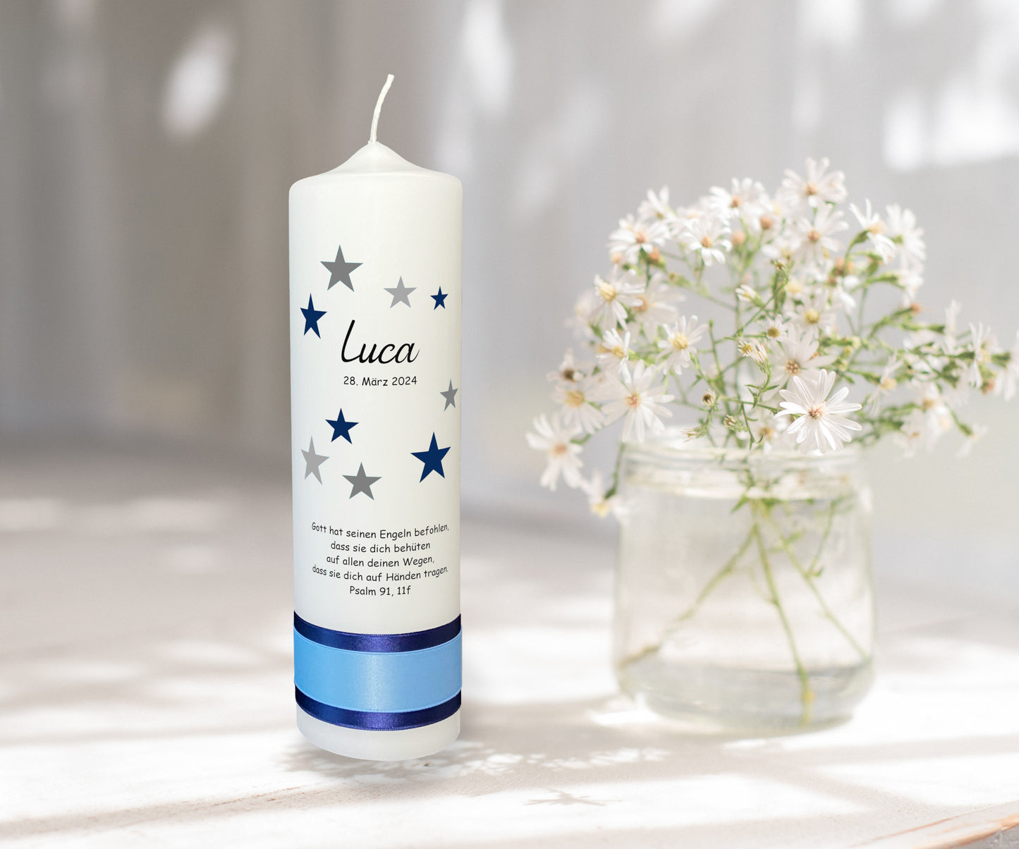 Taufkerze: Himmelszauber