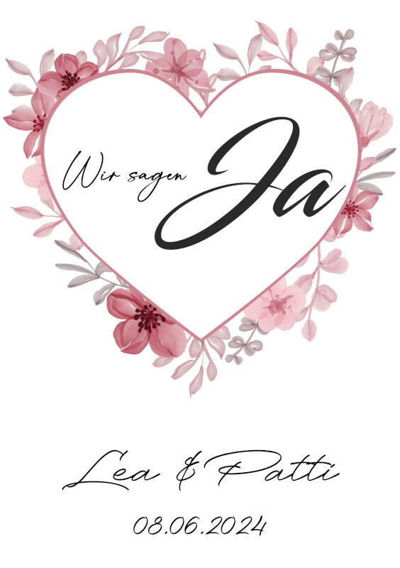 Hochzeitskerze: Wir sagen Ja