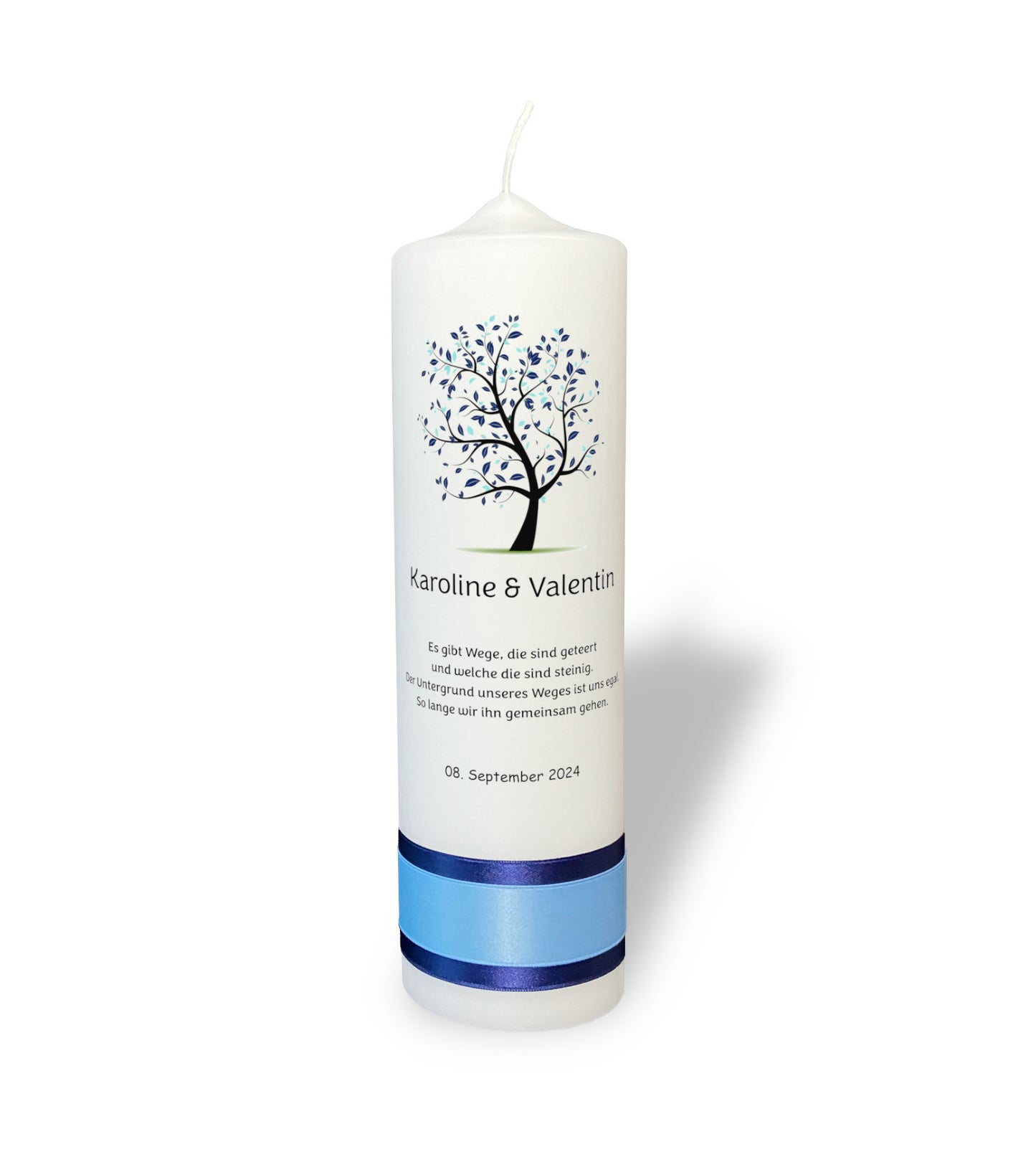Hochzeitskerze: Baum der Treue