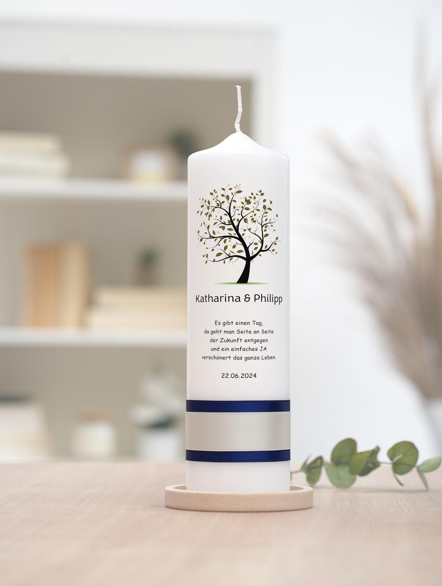 Hochzeitskerze: Baum der Liebe