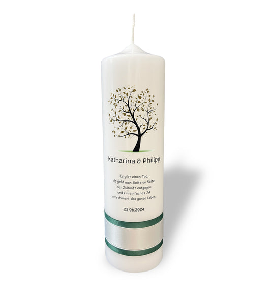Hochzeitskerze: Baum der Liebe
