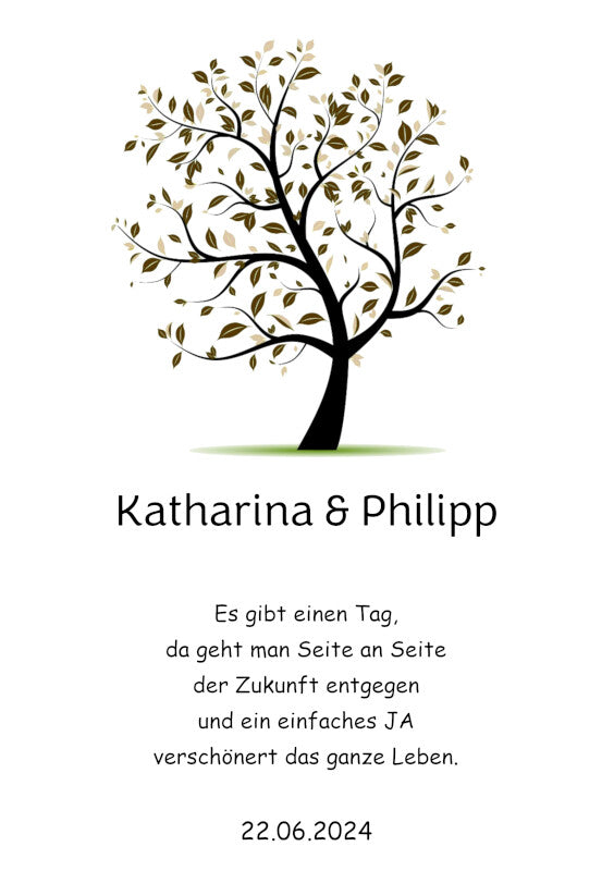 Hochzeitskerze: Baum der Liebe