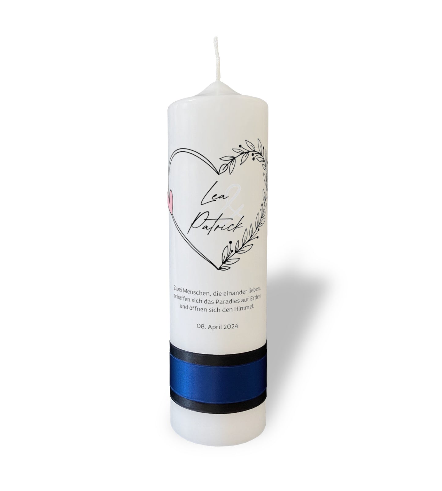 Hochzeitskerze: Herz