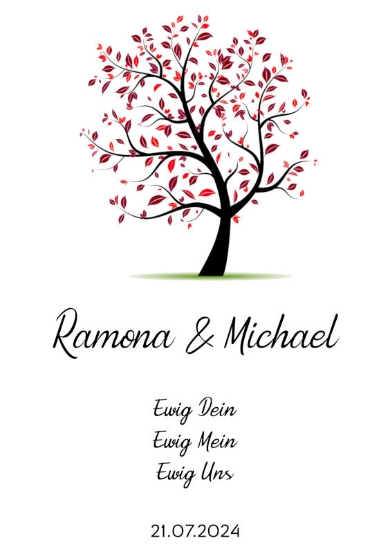 Hochzeitskerze: Baum der ewigen Liebe