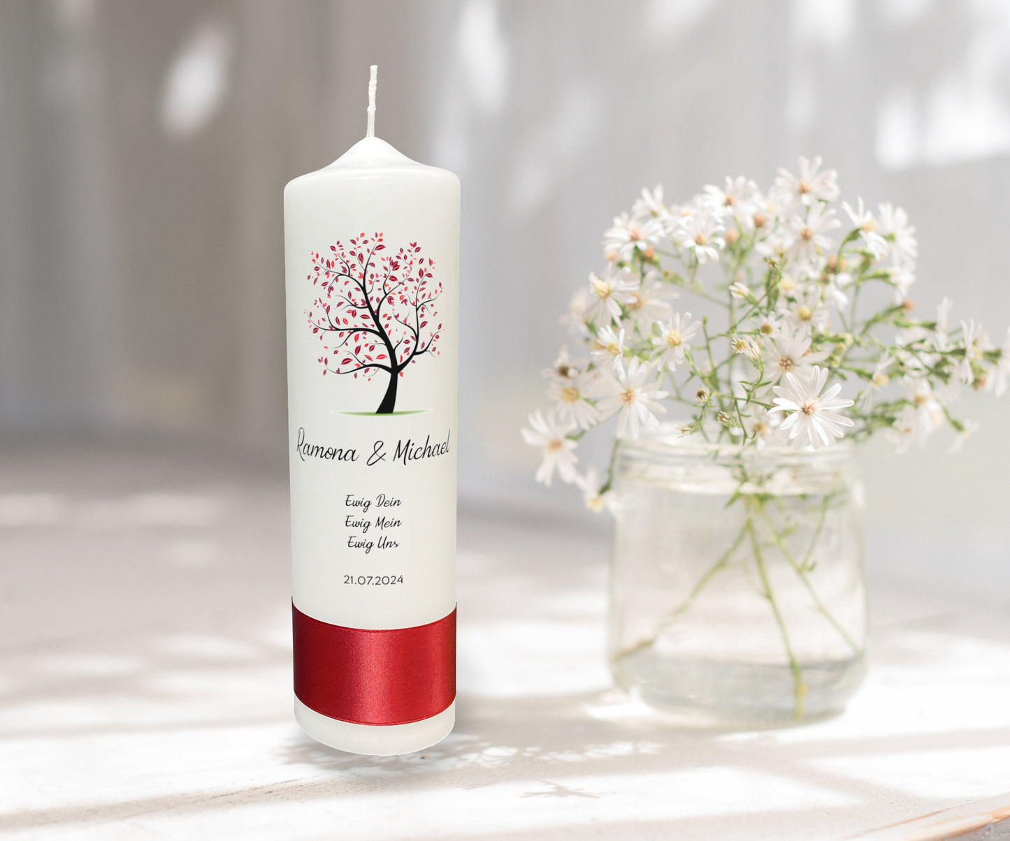 Hochzeitskerze: Baum der ewigen Liebe